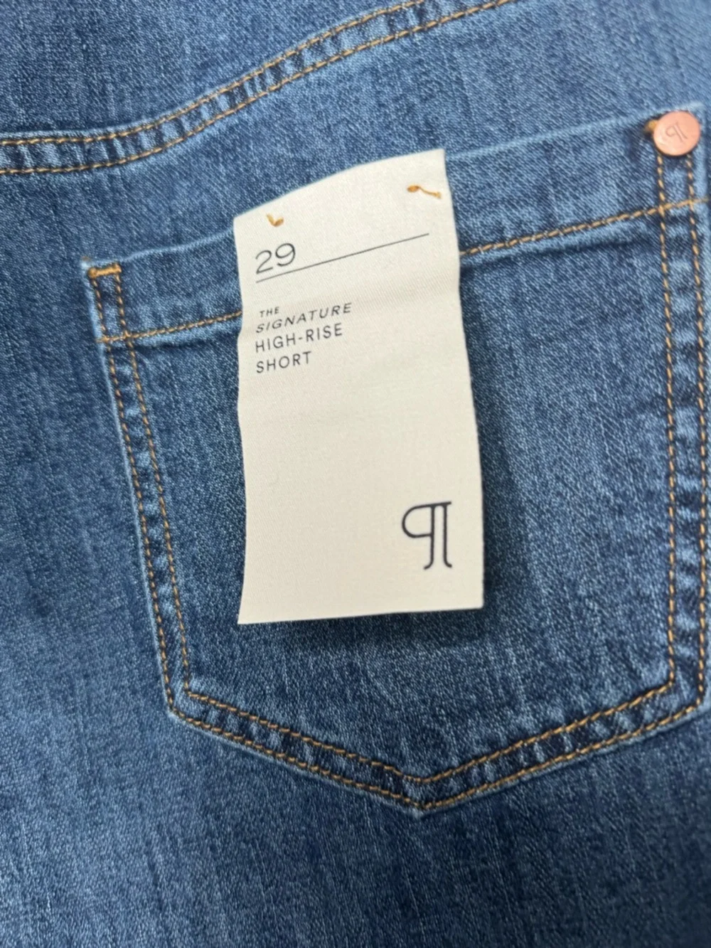 Anthropologie Midnight Blue Rolled Cuff Denim Shorts - Picture 4 of 8